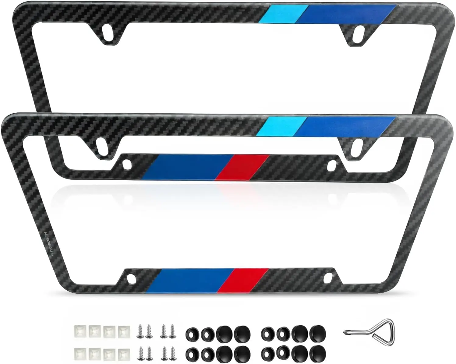 Carbon Fiber License Plate Frames, Lightweight Metal, Sporty Slim Design, Anti-Fade, Universal Fit for Cars SUVs Trucks 2PCS
Carbon Fiber License Plate Frames, Lightweight Metal, Sporty Slim Design, Anti-Fade, Universal Fit for Cars SUVs Trucks 2PCS