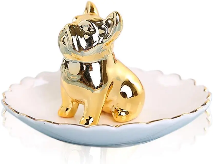 Ceramic jewelry tray, ring holder, jewelry dish, necklace, earring, and ring storage display rack for dogs.
Ceramic jewelry tray, ring holder, jewelry dish, necklace, earring, and ring storage display rack for dogs.
