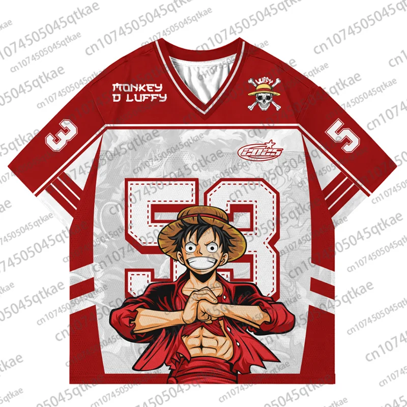 2025One Piece Monkey D.Luffy Anime Football Jersey Summer Oversize Breathable Jersey Vintage Fashion Sport Bandai Cosplay Tshirt
2025One Piece Monkey D.Luffy Anime Football Jersey Summer Oversize Breathable Jersey Vintage Fashion Sport Bandai Cosplay Tshirt