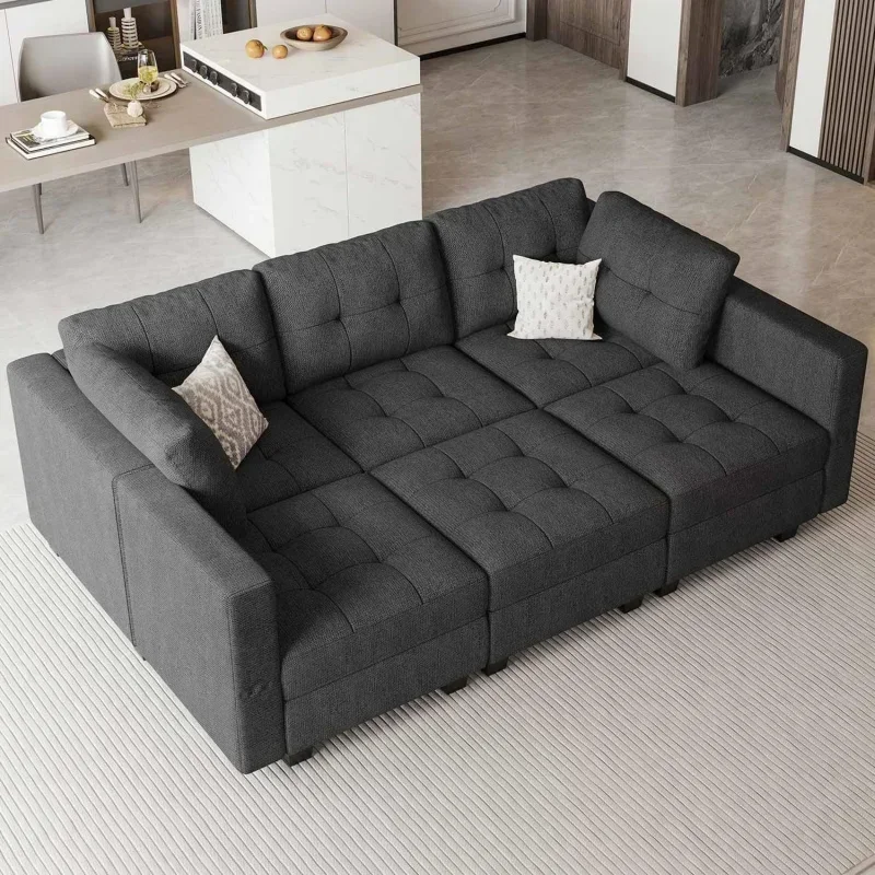 Modular Sectional Sofa with Storage Sectional Sleeper Couch Sofa Bed for Living Room Dark Grey
Modular Sectional Sofa with Storage Sectional Sleeper Couch Sofa Bed for Living Room Dark Grey