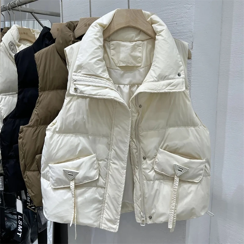 Women's Winter Down Cotton Vest 2025 Be All-match Loose Ladies Waistcoat Coat Stand Collar Korean Version Lady Outwear
Women's Winter Down Cotton Vest 2025 Be All-match Loose Ladies Waistcoat Coat Stand Collar Korean Version Lady Outwear