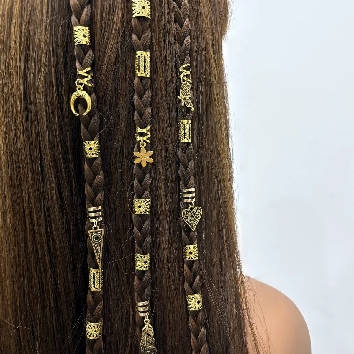36PCS Unique Street Party Dreadlock & Braided Hair Accessories Set - Triangle/Moon/Butterfly Pendant Decorative Clips & Rings
36PCS Unique Street Party Dreadlock & Braided Hair Accessories Set - Triangle/Moon/Butterfly Pendant Decorative Clips & Rings