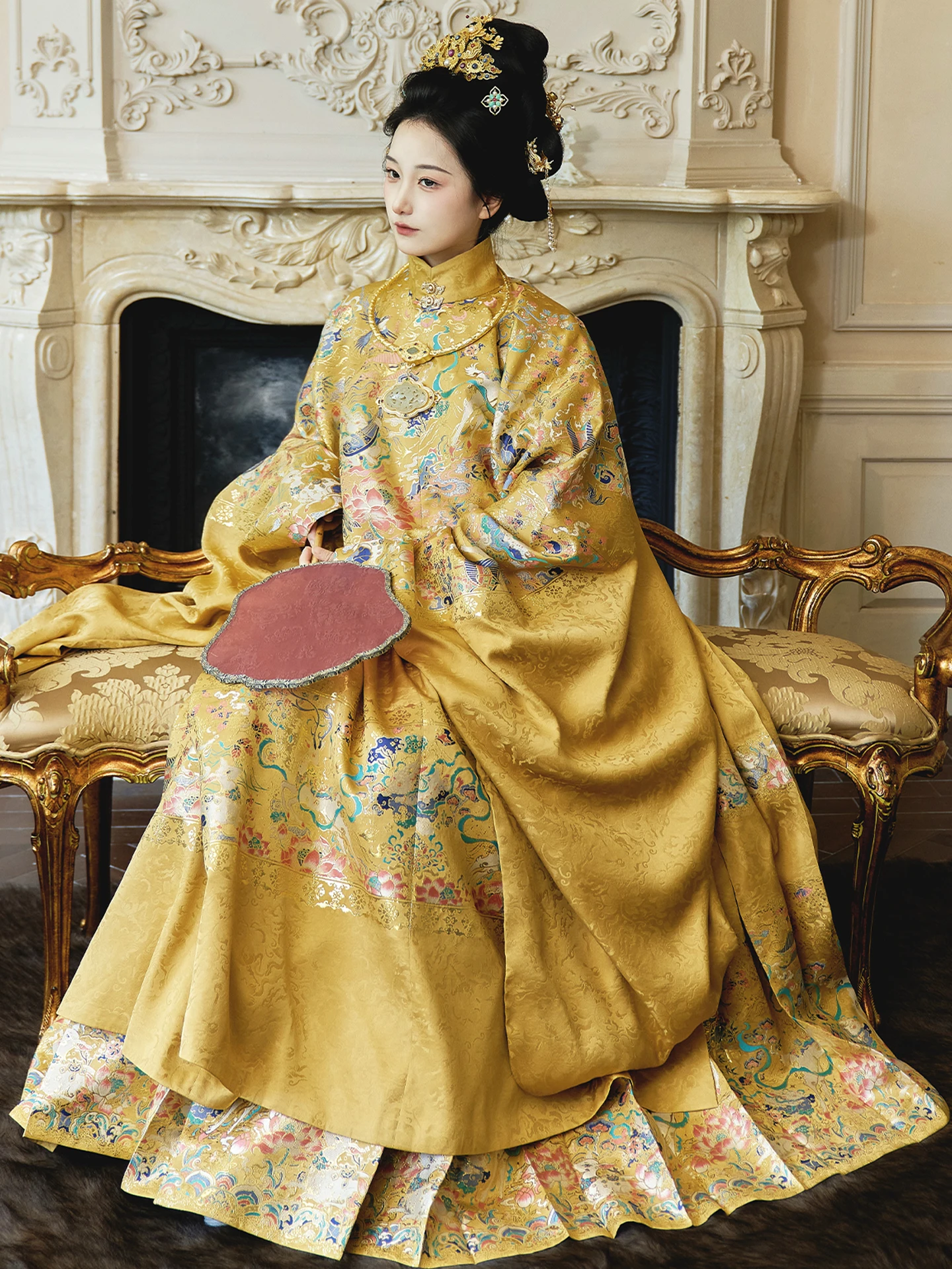 New Chinese Style Half Skirt Zhi Jin Ming Dynasty Makeup Flower Ming Face Skirt High Waist A-Line Polyester Fiber
New Chinese Style Half Skirt Zhi Jin Ming Dynasty Makeup Flower Ming Face Skirt High Waist A-Line Polyester Fiber