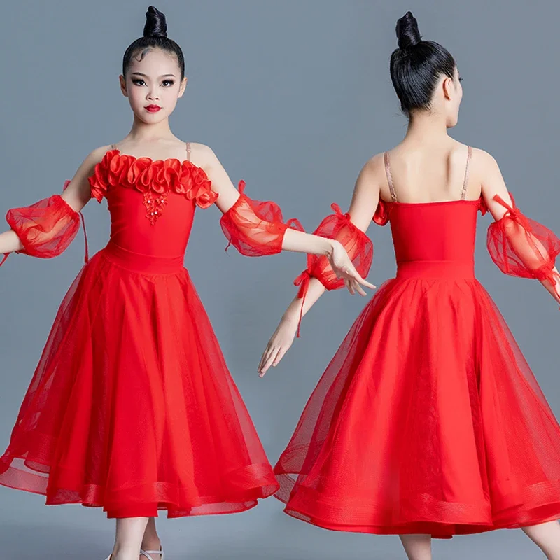 Waltz Ballroom Dance Competition Dress Girls Red Latin Dance Dress Dress Long Skirt Kids Performance Dancing Dresses
Waltz Ballroom Dance Competition Dress Girls Red Latin Dance Dress Dress Long Skirt Kids Performance Dancing Dresses