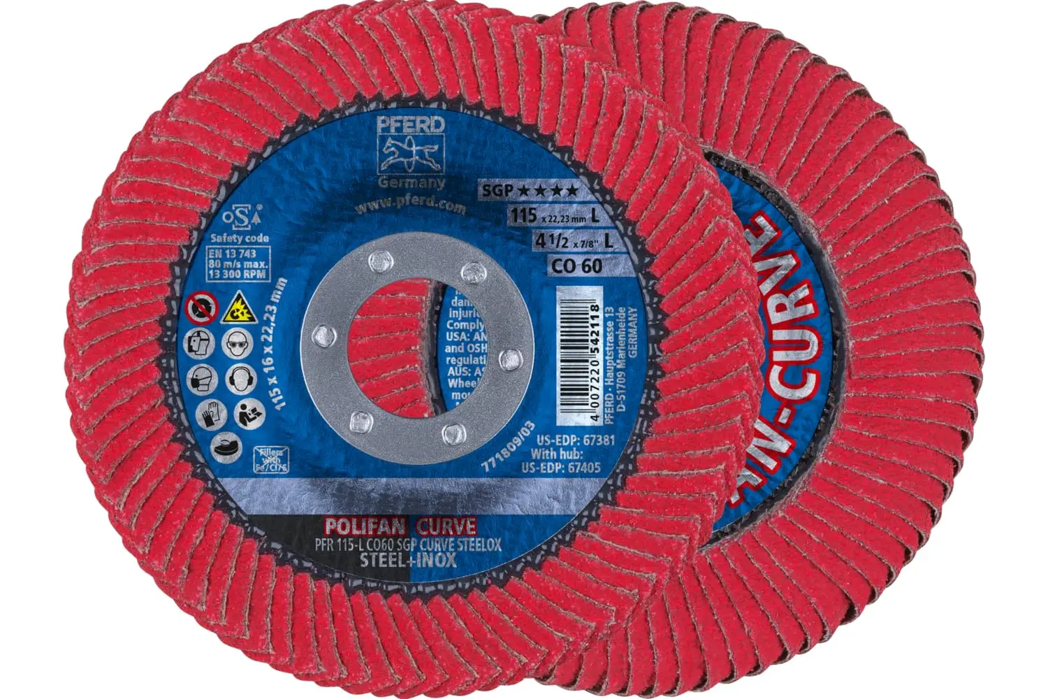 4-1/2" x 7/8" 60 Grit Zirconia Flap Disc for Angle Grinder - Steel & Stainless Steel Grinding - Pack of 1
4-1/2" x 7/8" 60 Grit Zirconia Flap Disc for Angle Grinder - Steel & Stainless Steel Grinding - Pack of 1