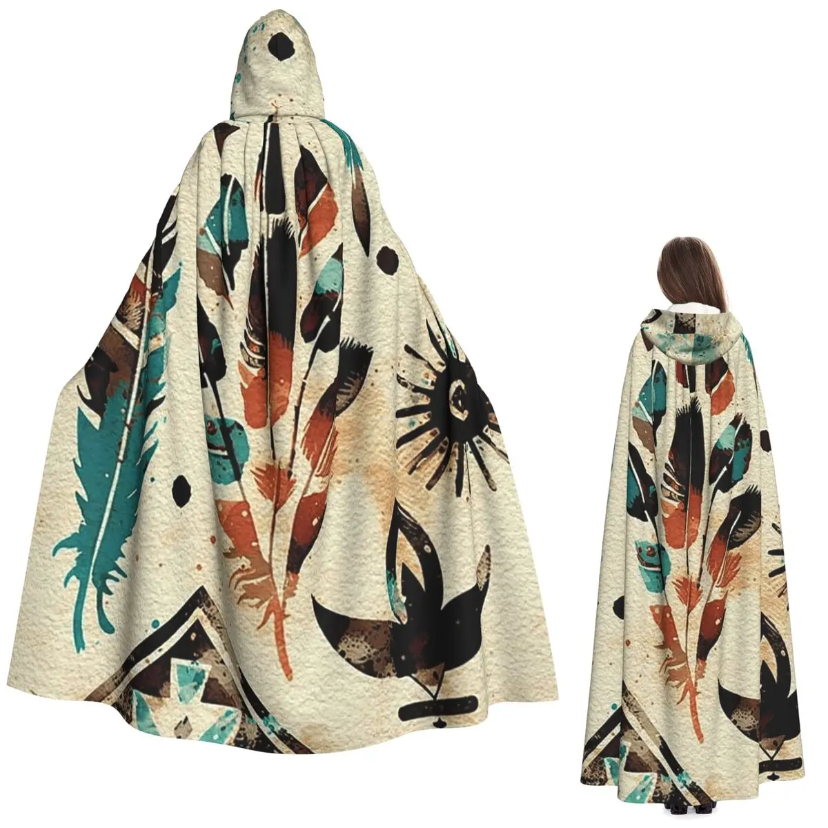 American Ethnic Tribal Art Watercolor Pattern Long Hooded Cloak Witch Medieval Costume Cosplay Cape HalloweenParty Adult Unisex
American Ethnic Tribal Art Watercolor Pattern Long Hooded Cloak Witch Medieval Costume Cosplay Cape HalloweenParty Adult Unisex