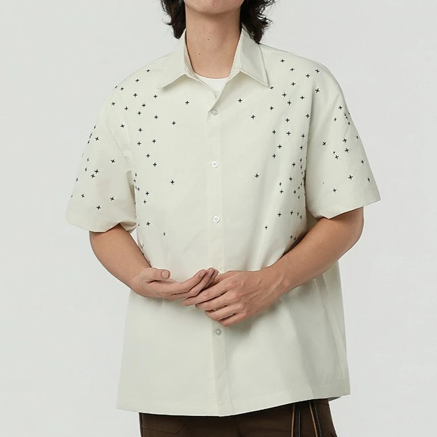 American High Street Heavy Industry Embroidered Shirt 2026 Summer New T-shirt
American High Street Heavy Industry Embroidered Shirt 2026 Summer New T-shirt