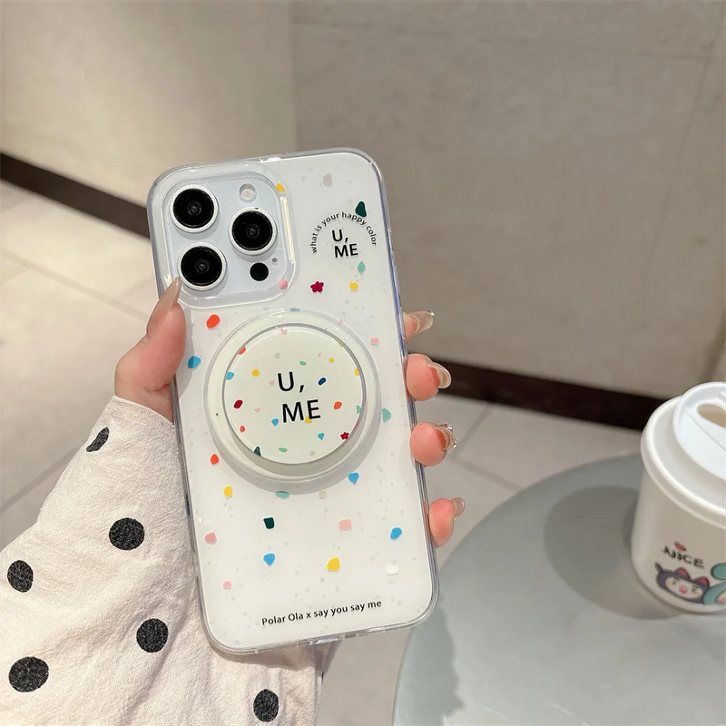 Korean simple colored polka dot IMD phone case for iPhone 14 13 Pro 15 Pro Max 16 Pro Magnetic Stand wireless charging Cover
Korean simple colored polka dot IMD phone case for iPhone 14 13 Pro 15 Pro Max 16 Pro Magnetic Stand wireless charging Cover