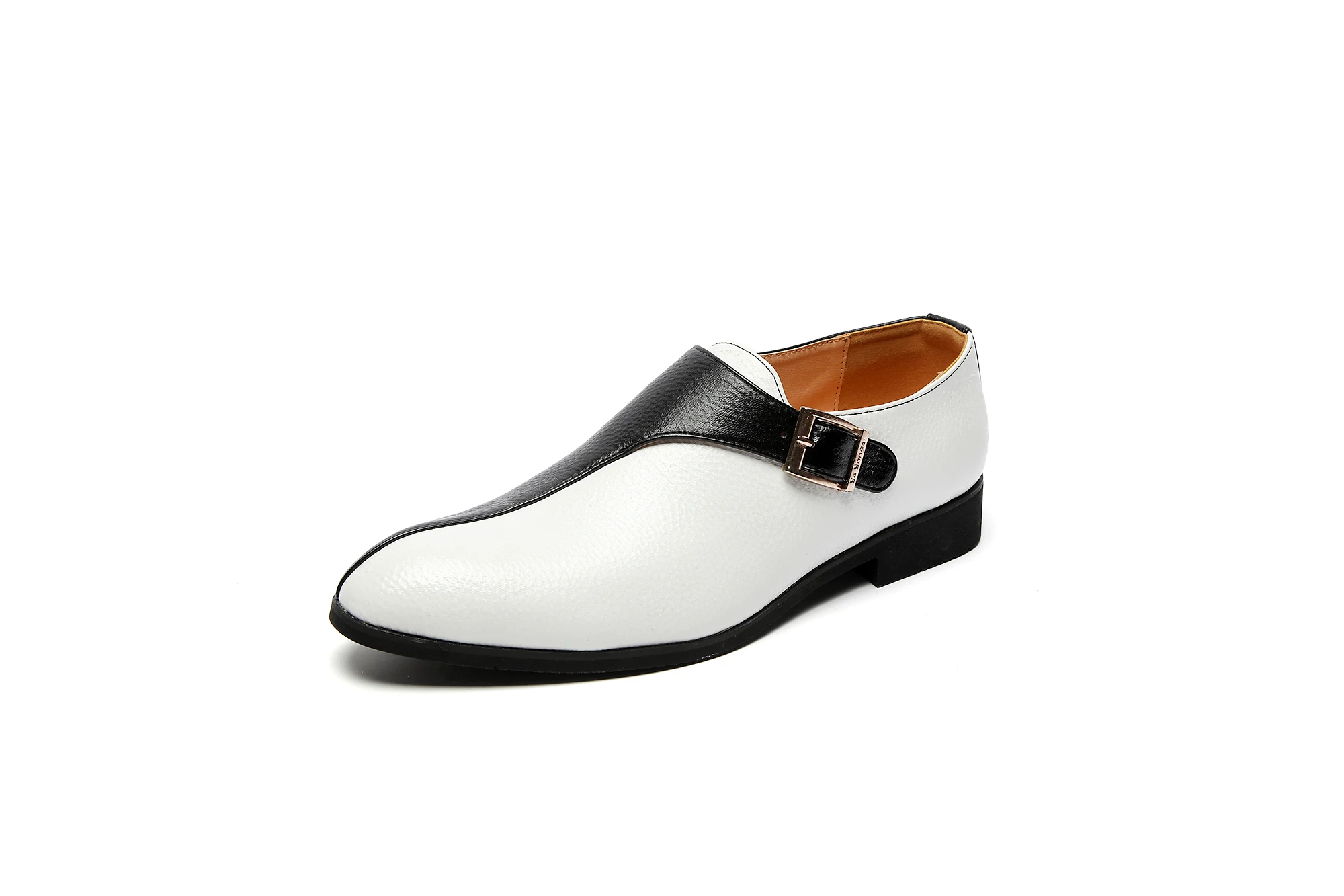 Classic Black and White Patchwork Loafers Men PU Low Heel Round Toe Buckle Casual Professional Formal Shoes
Classic Black and White Patchwork Loafers Men PU Low Heel Round Toe Buckle Casual Professional Formal Shoes
