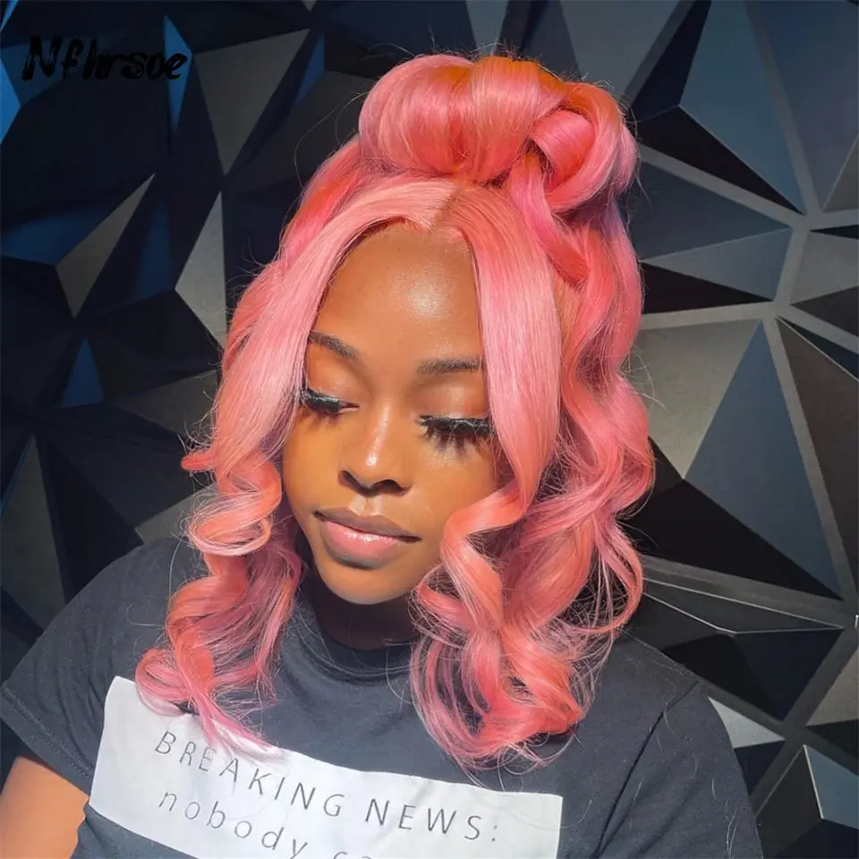 Transparent Lace Frontal Wigs Brazilian Colored Human Hair Wig 200 Density High Quality Light Pink Body Wave Wear And Go
Transparent Lace Frontal Wigs Brazilian Colored Human Hair Wig 200 Density High Quality Light Pink Body Wave Wear And Go