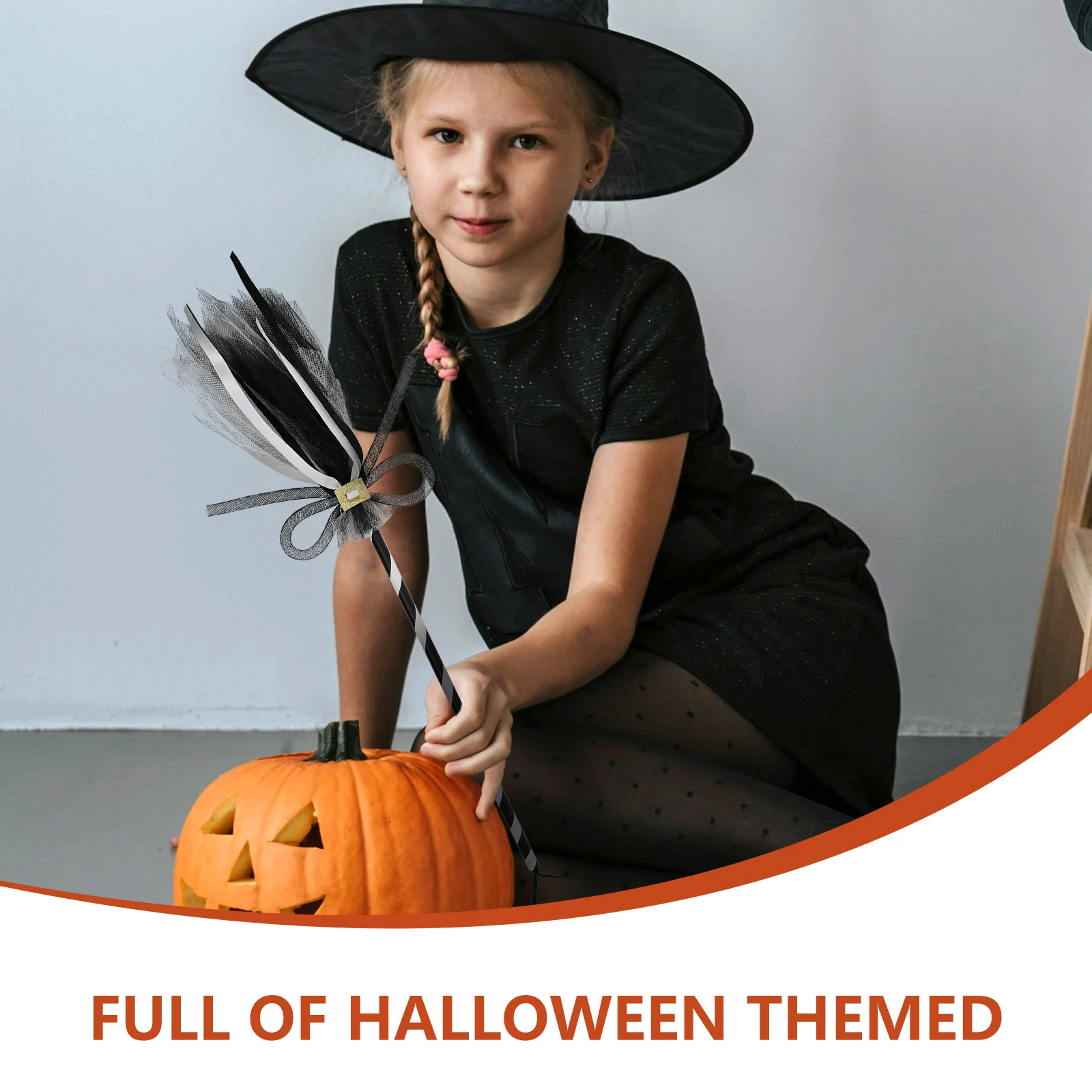 Halloween Decorations Witch Broom Cosplay Broomstick Black Mesh for Costume Parties Child
Halloween Decorations Witch Broom Cosplay Broomstick Black Mesh for Costume Parties Child