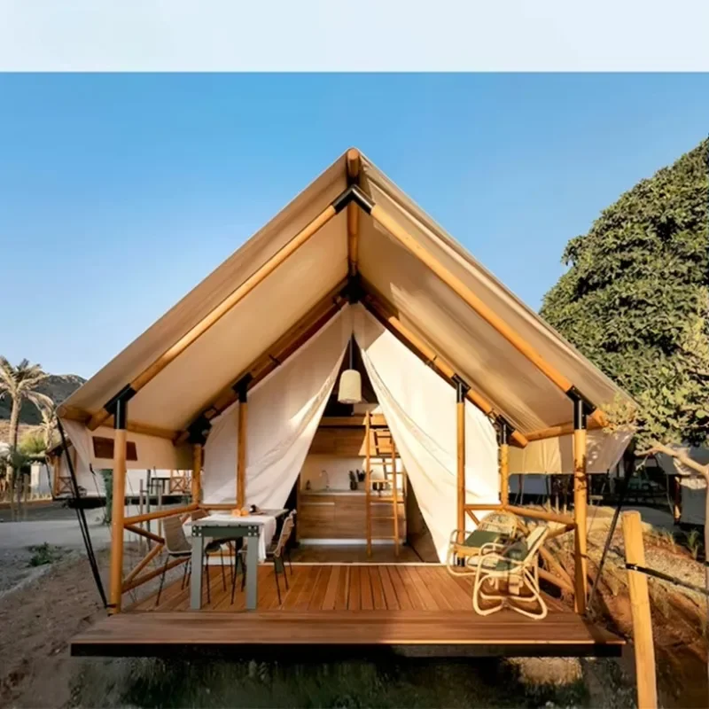 Large Capacity Grade 9 Windproof Luxury Atmosphere Outdoor Camping Hotel Safari Tent
Large Capacity Grade 9 Windproof Luxury Atmosphere Outdoor Camping Hotel Safari Tent