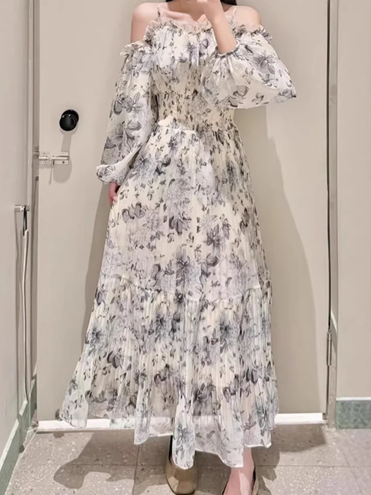 Spring 2026 New York Plant Garden Collaborative Moon Tooth Bubble Sleeve Print Dress A-Line Skirt Long Sleeve Holiday Style
Spring 2026 New York Plant Garden Collaborative Moon Tooth Bubble Sleeve Print Dress A-Line Skirt Long Sleeve Holiday Style
