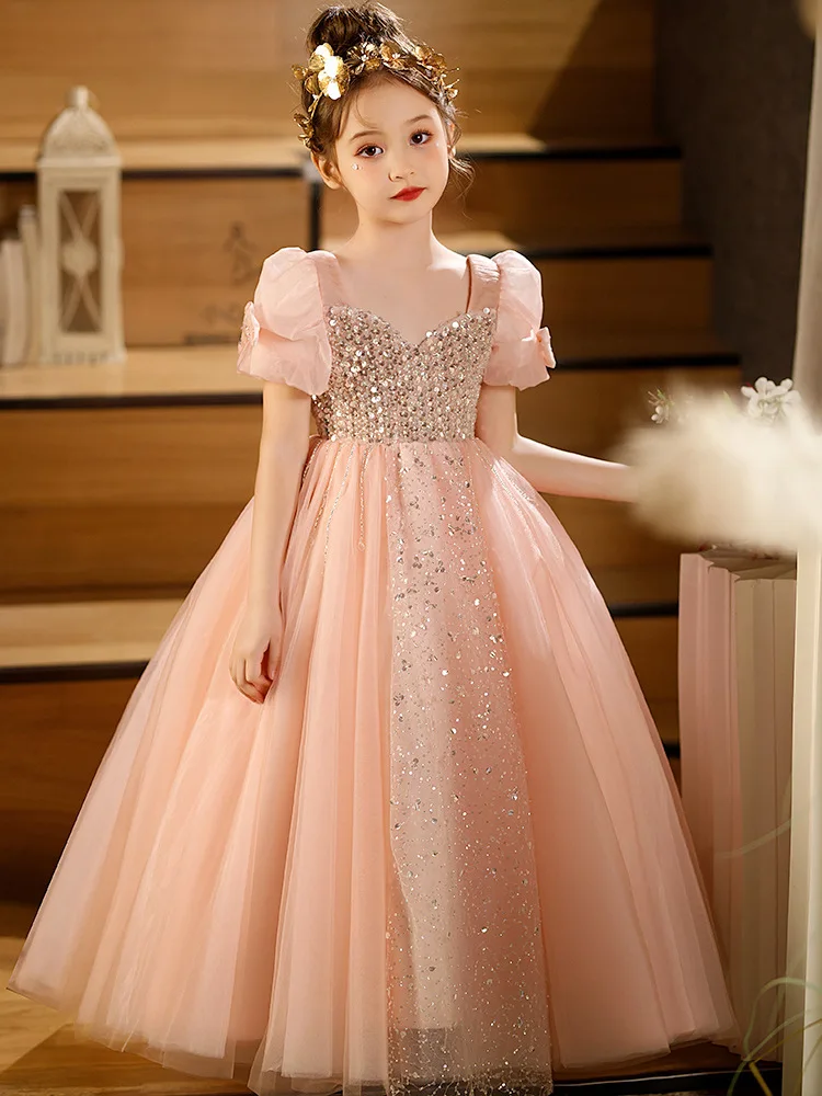 Fashion Pink Dress For Girls School Prom Host High Quality Costumes Birthday Banquet Children Luxury Elegant Princess Dresses
Fashion Pink Dress For Girls School Prom Host High Quality Costumes Birthday Banquet Children Luxury Elegant Princess Dresses