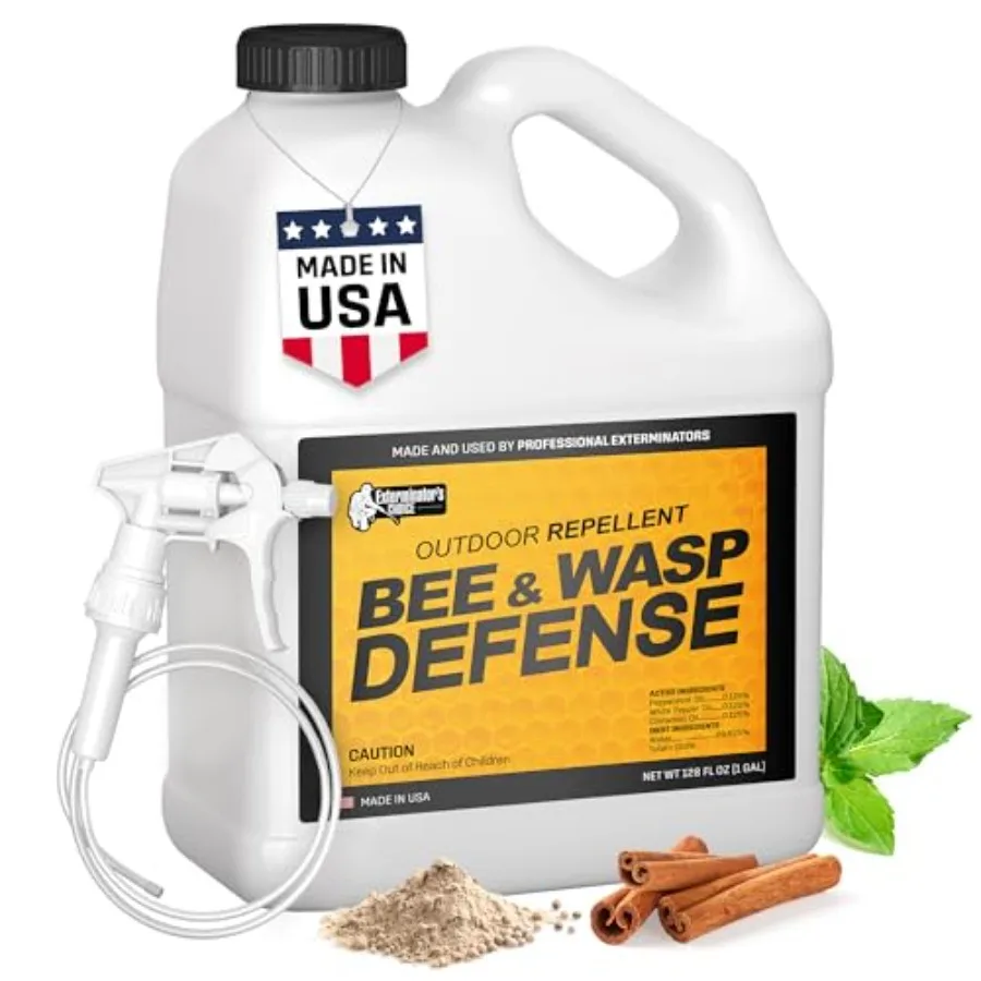 Exterminator's Choice Bee Exterminator and Wasp Defense - 125 fl oz Cinnamon Scent - Natural Essential Oil Formula Keeps Bees A
Exterminator's Choice Bee Exterminator and Wasp Defense - 125 fl oz Cinnamon Scent - Natural Essential Oil Formula Keeps Bees A