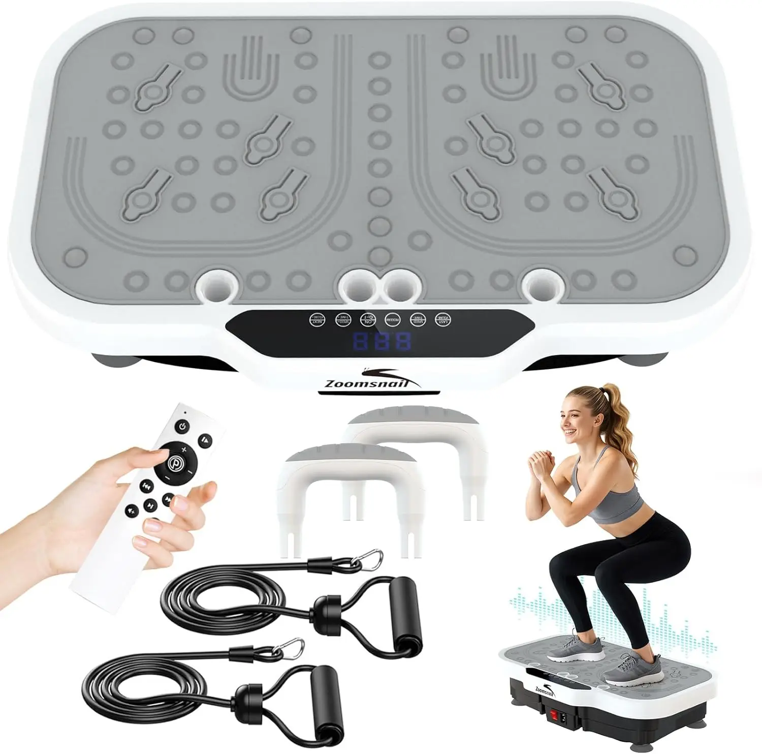 Vibration Plate Exercise Machine, 8000 Vibrations/min Adjustable Fitness Platform, 400 Lbs Capacity Whole Body Workout Extra Large Size with Bluetooth for Weight Loss
Vibration Plate Exercise Machine, 8000 Vibrations/min Adjustable Fitness Platform, 400 Lbs Capacity Whole Body Workout Extra Large Size with Bluetooth for Weight Loss