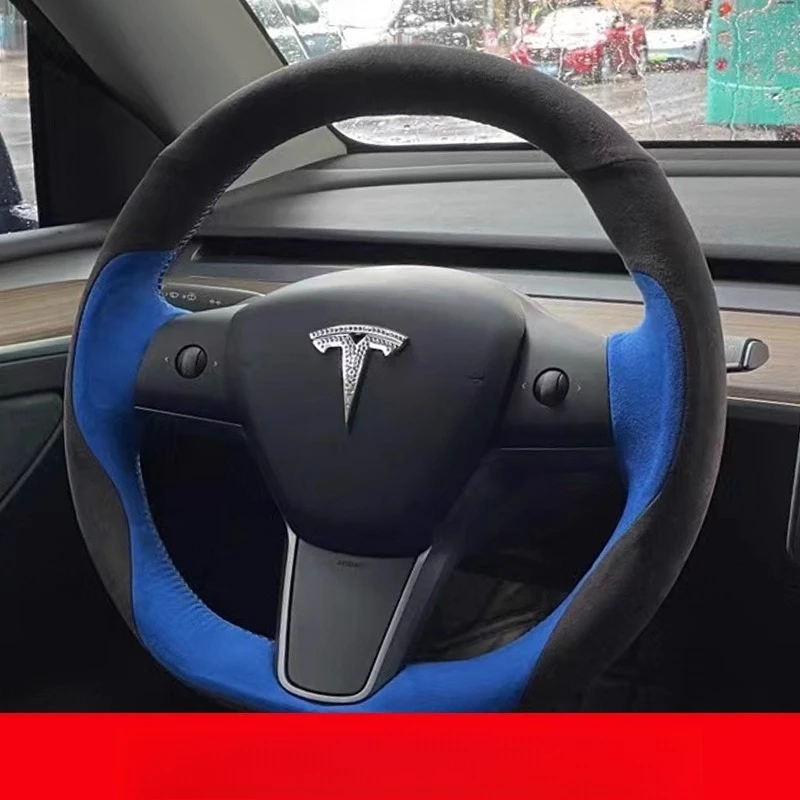 Для Tesla Model 3 2015-2021 Model Y 2019-2021 Автомобильные аксессуары, прошитый вручную черный, синий замшевый чехол на руль автомобиля
Для Tesla Model 3 2015-2021 Model Y 2019-2021 Автомобильные аксессуары, прошитый вручную черный, синий замшевый чехол на руль автомобиля