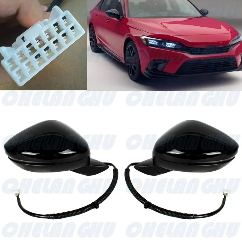 For Honda Civic 2022 2023 US Version 1 Pair 8 Pins Black Painted Power Adjust Blind Spot Power Fold Turn Lamp Mirror Assembly
For Honda Civic 2022 2023 US Version 1 Pair 8 Pins Black Painted Power Adjust Blind Spot Power Fold Turn Lamp Mirror Assembly