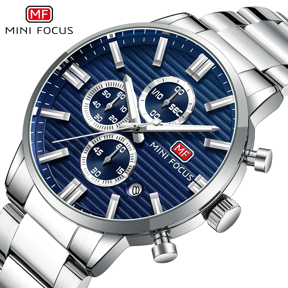 Business Quartz Watch for Men Fashion Chronograph Mens Watches Top Brand Luxury Stainless Steel Band Calendar MINIFOCUS 0633 New
Business Quartz Watch for Men Fashion Chronograph Mens Watches Top Brand Luxury Stainless Steel Band Calendar MINIFOCUS 0633 New