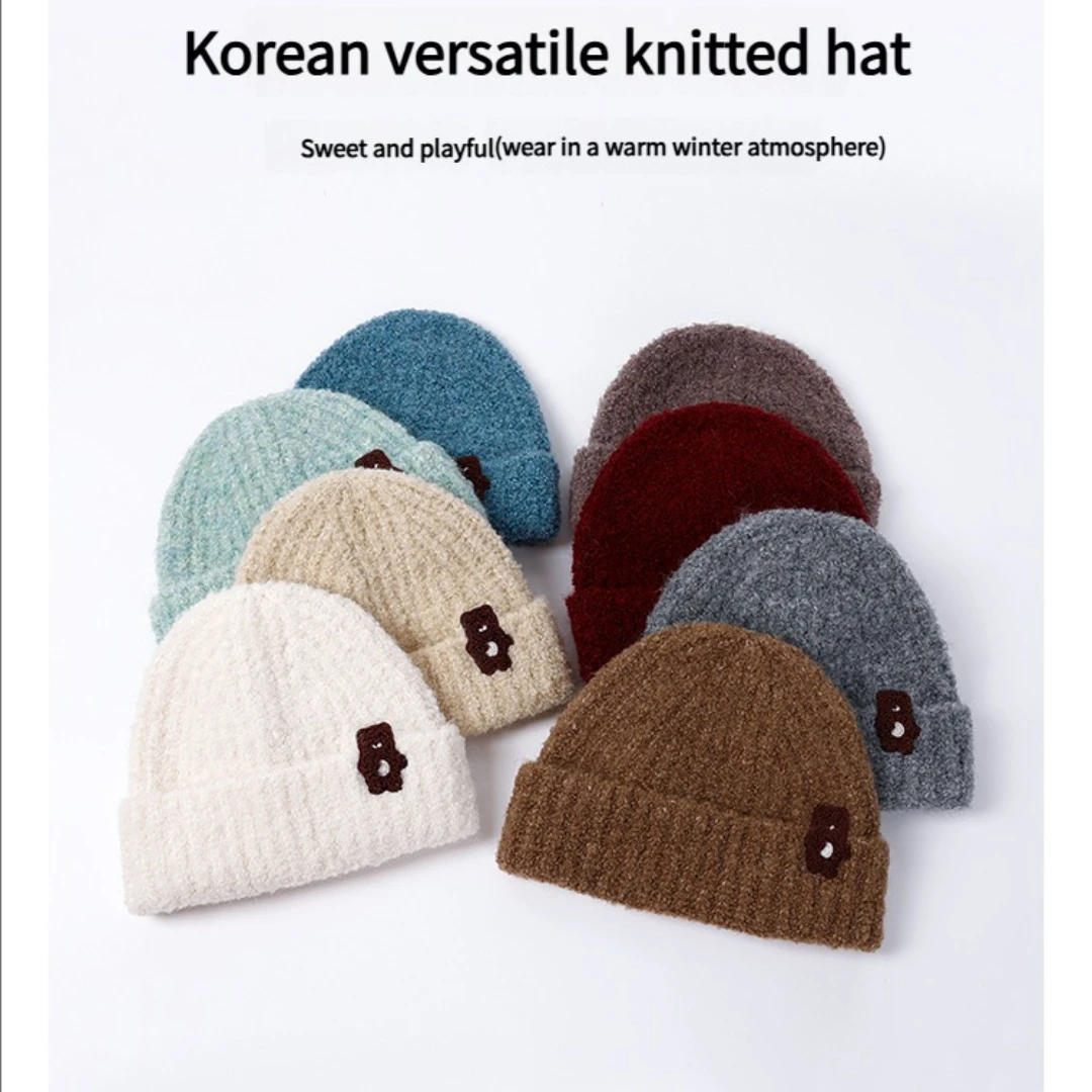 High-quality Woolen Hat Bear Beanie Knitted Hat Autumn Winter Pullover Hat Wide Head Circumference Luxury Warmth Holiday Gift
High-quality Woolen Hat Bear Beanie Knitted Hat Autumn Winter Pullover Hat Wide Head Circumference Luxury Warmth Holiday Gift