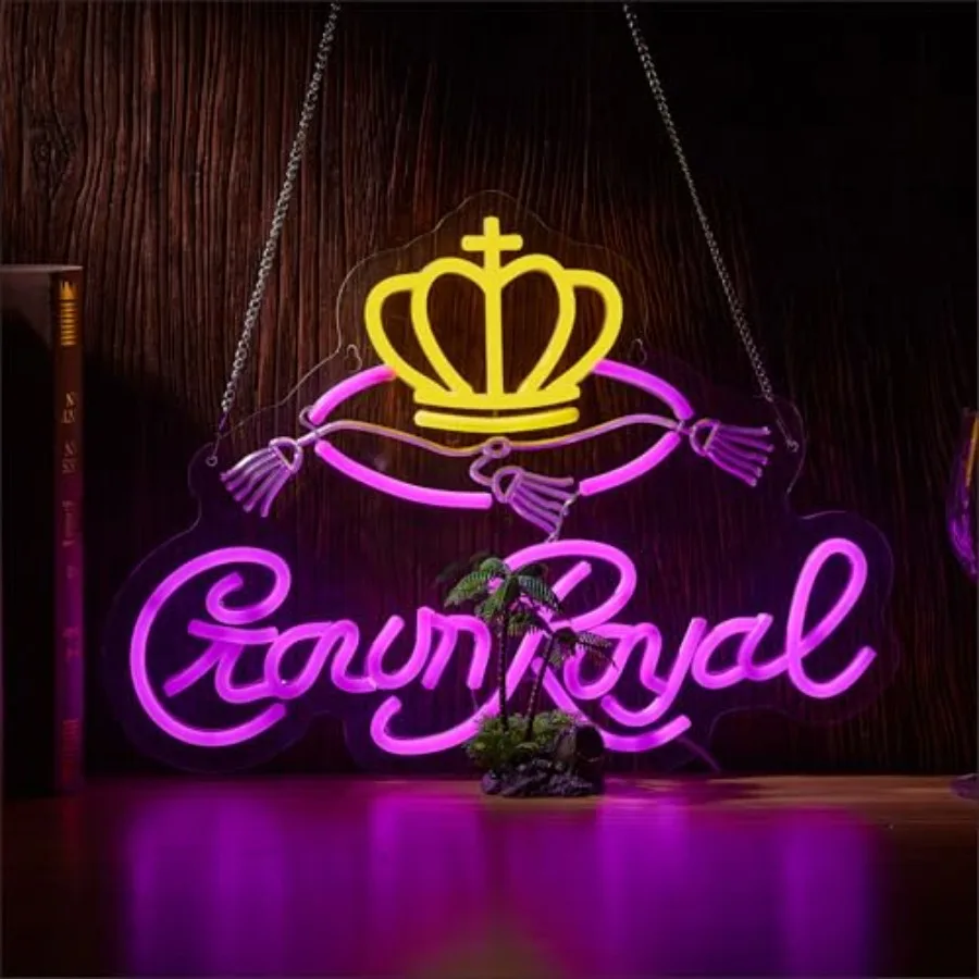 Crown Neon Sign for Bar Wall Decor, Royal Beer Lights Signs Whiskey LED Sign for Bar Man Cave Bedroom Home Shop Pub Bistro Part
Crown Neon Sign for Bar Wall Decor, Royal Beer Lights Signs Whiskey LED Sign for Bar Man Cave Bedroom Home Shop Pub Bistro Part