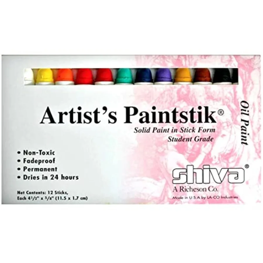 121501 Shiva Oil Paintstik, Student Colors, Set of 12
121501 Shiva Oil Paintstik, Student Colors, Set of 12