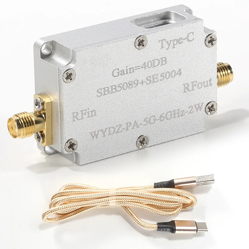 5.8GHz 2W 33dBm RF Power Amplifier Microwave Unidirectional Amplifier SBB5089 + SE5004
5.8GHz 2W 33dBm RF Power Amplifier Microwave Unidirectional Amplifier SBB5089 + SE5004