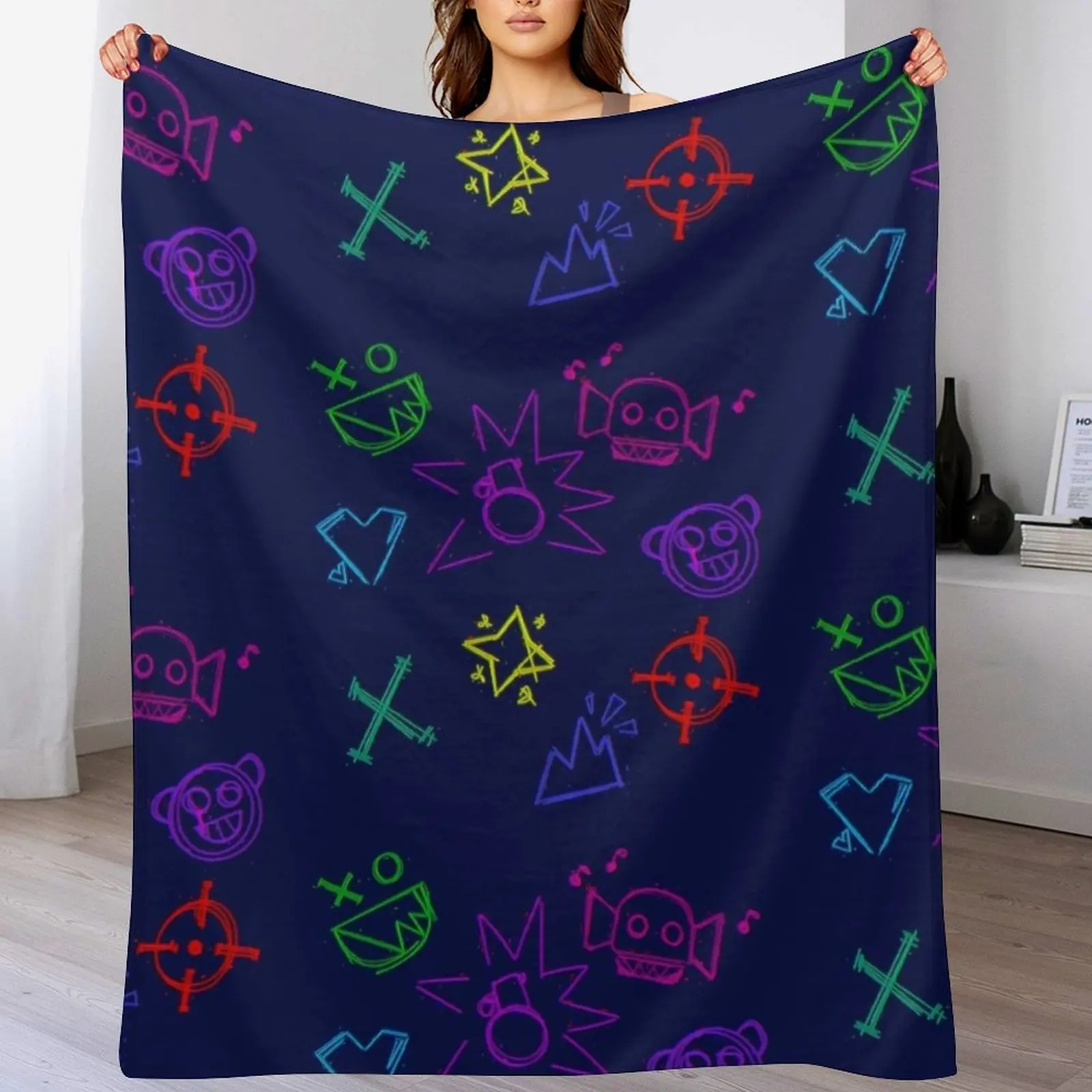 Jinx Scribbles Throw Blanket Warm Comfortable Blanket Gift for Parents Friends
Jinx Scribbles Throw Blanket Warm Comfortable Blanket Gift for Parents Friends