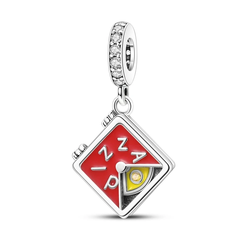 925 Sterling Silver Pizza Charms Beads Sparkling Zircon Dangle Fit 3mm Original Bracelet DIY Women Birthday Anniversary Jewelry
925 Sterling Silver Pizza Charms Beads Sparkling Zircon Dangle Fit 3mm Original Bracelet DIY Women Birthday Anniversary Jewelry