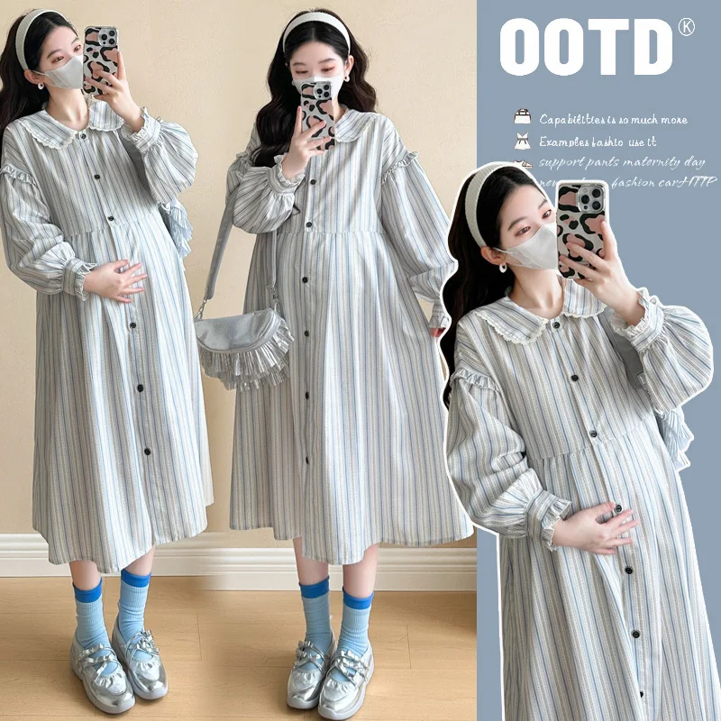Maternity Women's Dress for Spring, Sweet and Fresh Striped Dress for Reducing Age, Autumn 2025 New Loose Dress, Fashionable
Maternity Women's Dress for Spring, Sweet and Fresh Striped Dress for Reducing Age, Autumn 2025 New Loose Dress, Fashionable