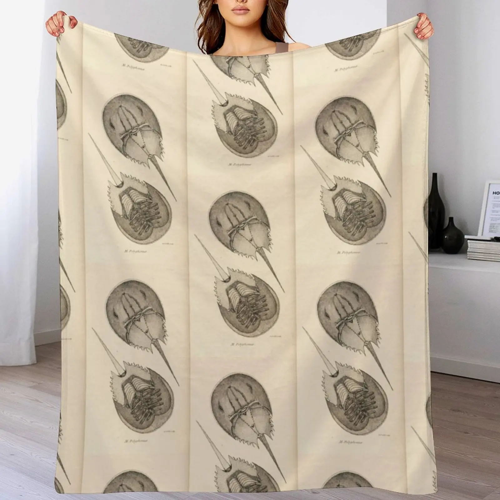 Horseshoe Crabs Throw Blanket Portable Lightweight Blanket for Travel Camping
Horseshoe Crabs Throw Blanket Portable Lightweight Blanket for Travel Camping