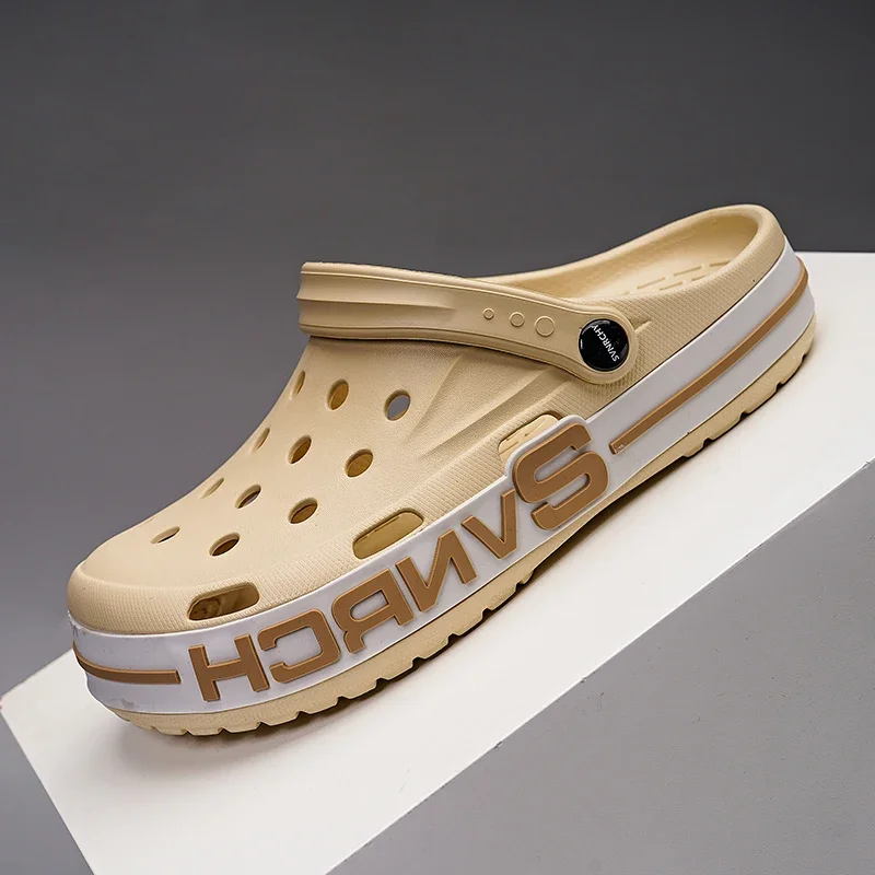 Лето 2023, модная пляжная обувь без шнуровки на толстой основе, мужская обувь, сандалии больших размеров, мужские дышащие тапочки
Лето 2023, модная пляжная обувь без шнуровки на толстой основе, мужская обувь, сандалии больших размеров, мужские дышащие тапочки