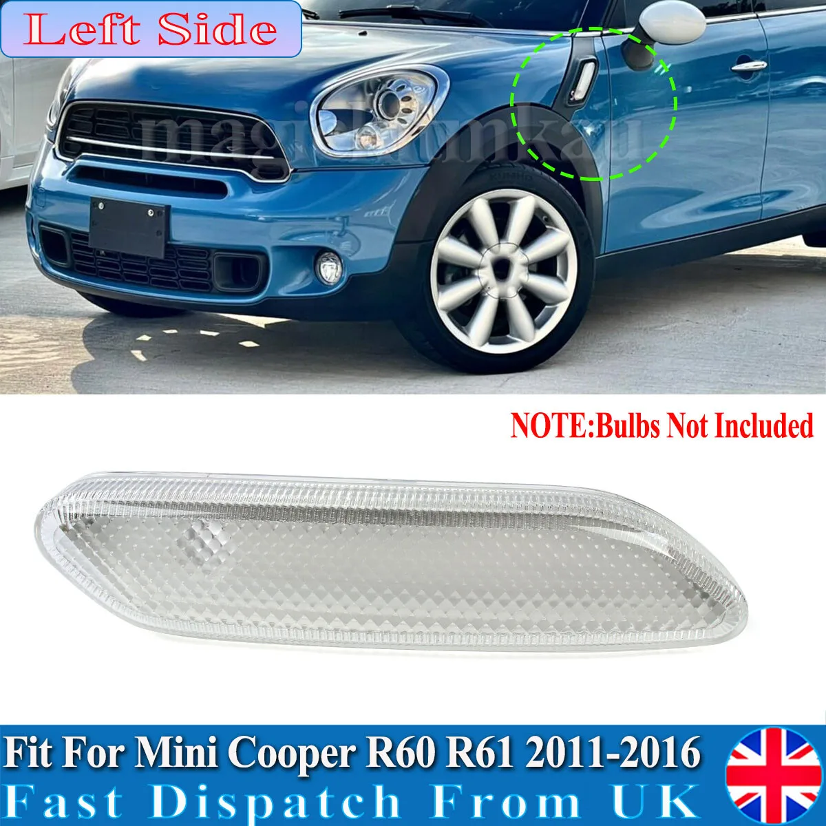 Светоотражающий фонарь на переднее крыло для Mini Cooper R60 R61 2011 2012 2013 2014 2015 2016 левый боковой габаритный фонарь автомобиля
Светоотражающий фонарь на переднее крыло для Mini Cooper R60 R61 2011 2012 2013 2014 2015 2016 левый боковой габаритный фонарь автомобиля