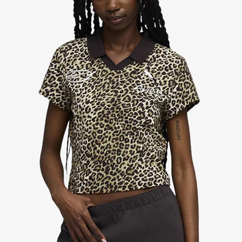 Puma Authentic Women's Lapel Pullover Durable Leopard Print Breathable Short Sleeve 636099-05
Puma Authentic Women's Lapel Pullover Durable Leopard Print Breathable Short Sleeve 636099-05