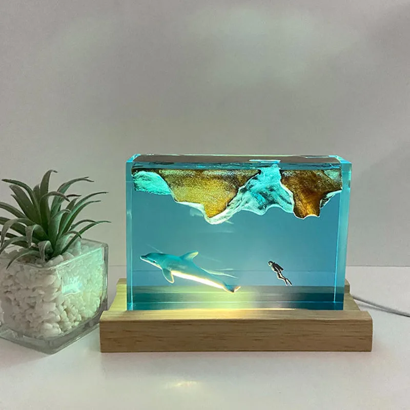 Desktop Resin Ornament Ocean Micro Landscape Unique High End Home Decor Finished Night Light Birthday Holiday Gift
Desktop Resin Ornament Ocean Micro Landscape Unique High End Home Decor Finished Night Light Birthday Holiday Gift