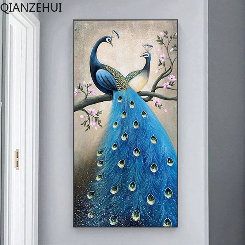 DIY 5D full Diamond Embroidery,Round Diamond beads Blue Peacock Living room decoration rhinestone beads Diamond painting
DIY 5D full Diamond Embroidery,Round Diamond beads Blue Peacock Living room decoration rhinestone beads Diamond painting