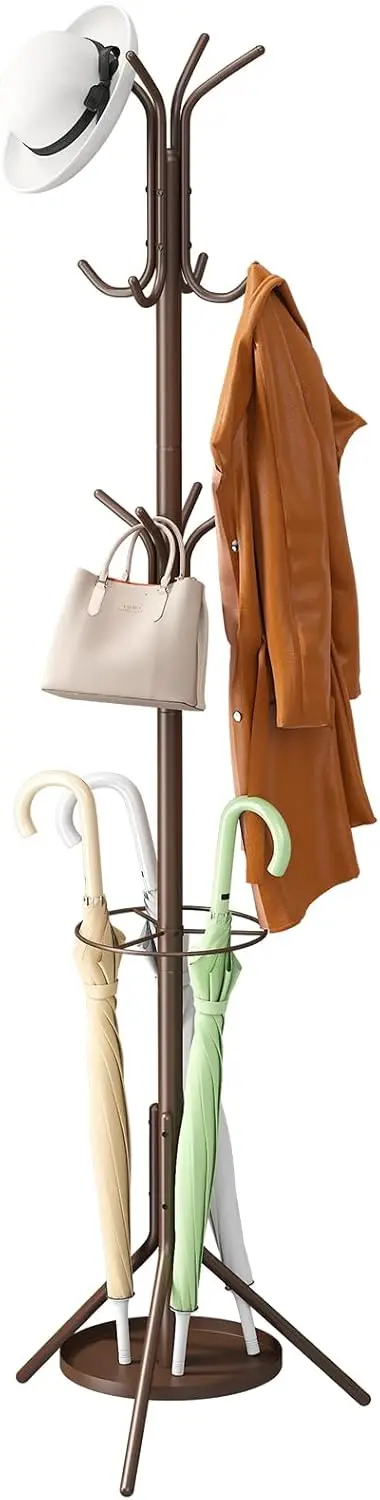 Coat Rack Freestanding,Entryway Hanger Stand,Umbrella Holder,Hall Tree With 12 Hooks, Floor Standing Metal Tree Stand,br
Coat Rack Freestanding,Entryway Hanger Stand,Umbrella Holder,Hall Tree With 12 Hooks, Floor Standing Metal Tree Stand,br