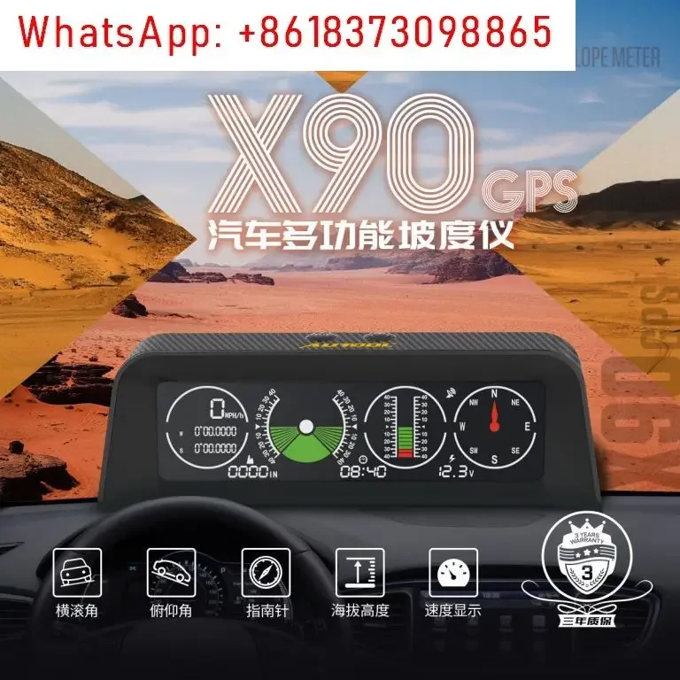 X90 GPS HUD Car Gradiometer Car Universal Head-up Display Digital Projector Head-up View