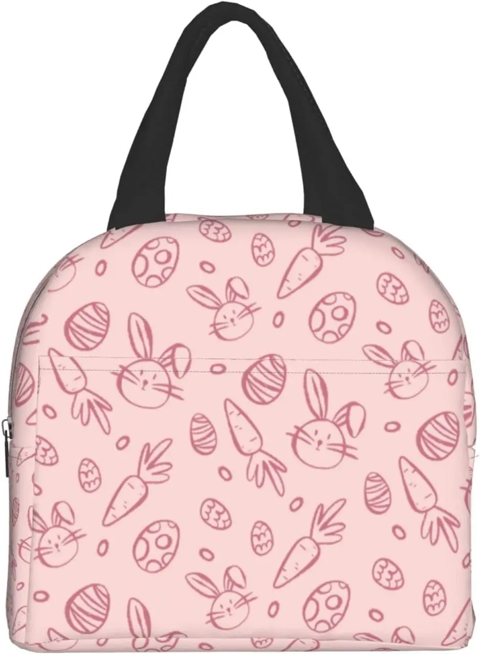 Lunch Bag Pink Bunny Cartoon Print Insulated Lunch Box Reusable Lunch Bags Meal Portable Container Tote For Men Women Work
Lunch Bag Pink Bunny Cartoon Print Insulated Lunch Box Reusable Lunch Bags Meal Portable Container Tote For Men Women Work