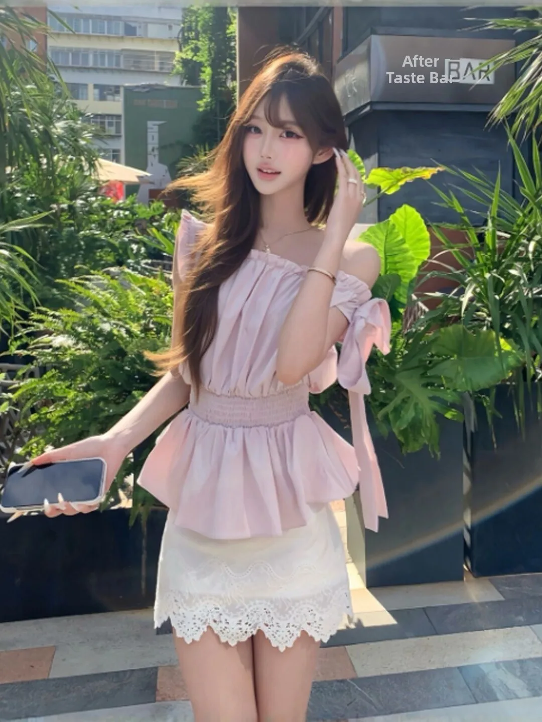 Unique Design Lace Trim Shoulder Two-Piece Set Short Skirt Korean Style Fashionable Summer Outfit Cotton Material Anti-Wrinkle
Unique Design Lace Trim Shoulder Two-Piece Set Short Skirt Korean Style Fashionable Summer Outfit Cotton Material Anti-Wrinkle