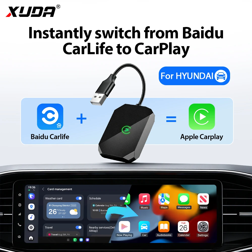 XUDAC7 Adapter Real-time Online Map&Multimedia Convert Carlife to Carplay For Hyundai Elantra Lafesta Sonata Tucson Mufasa Custo
XUDAC7 Adapter Real-time Online Map&Multimedia Convert Carlife to Carplay For Hyundai Elantra Lafesta Sonata Tucson Mufasa Custo