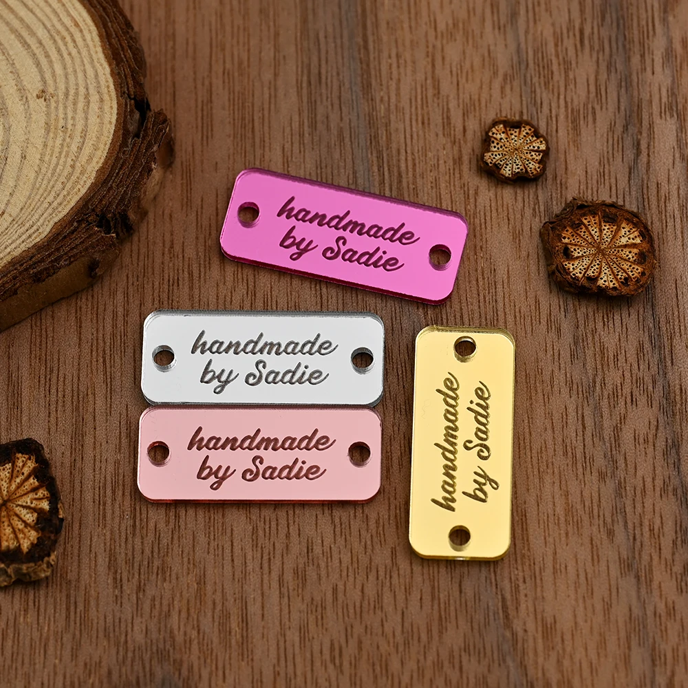 Personalized Mirror Acrylic Tags 12.5x30mm Laser Engraved Labels for DIY Crafts Clothing Hats Home Decor Custom Logo
Personalized Mirror Acrylic Tags 12.5x30mm Laser Engraved Labels for DIY Crafts Clothing Hats Home Decor Custom Logo