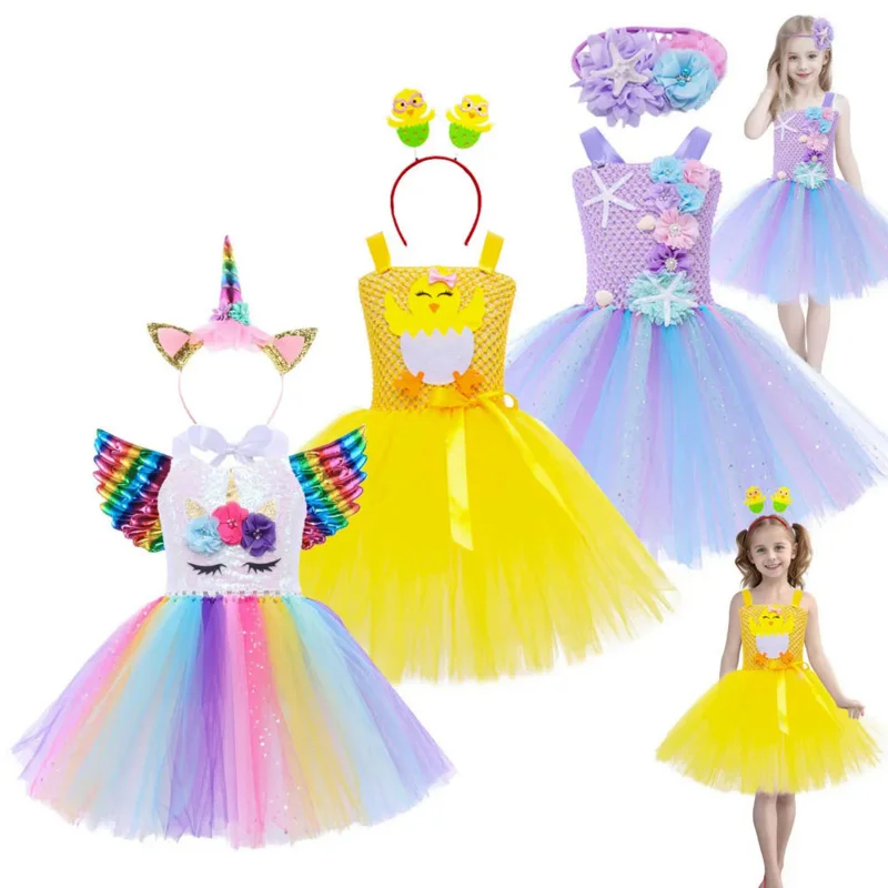 Baby Girls Easter Tutu Dress Unicorn Yellow Chicken Bee Cosplay Costumes Toddler Girl Birthday Party Tulle Outfit Holiday Clothe
Baby Girls Easter Tutu Dress Unicorn Yellow Chicken Bee Cosplay Costumes Toddler Girl Birthday Party Tulle Outfit Holiday Clothe