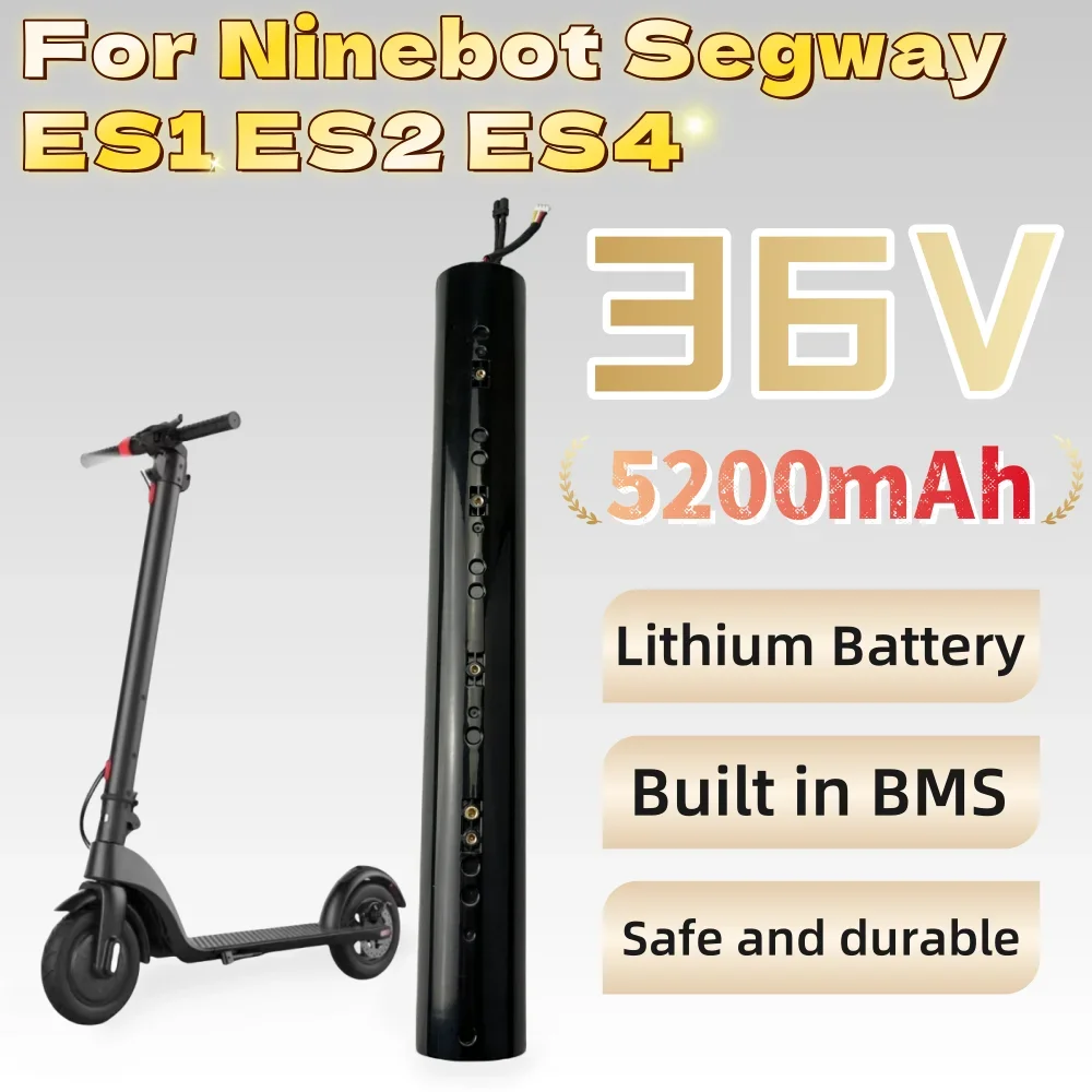 18650 Lithium Battery Pack 36V 5200mAh Rechargeable Electric Scooter Battery for Ninebot Segway ES1 ES2 ES3 ES4 xiaomi Scooter
18650 Lithium Battery Pack 36V 5200mAh Rechargeable Electric Scooter Battery for Ninebot Segway ES1 ES2 ES3 ES4 xiaomi Scooter