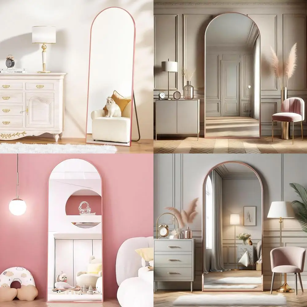 Арочное розовое напольное зеркало в полный рост, небьющееся, 64x21 дюймов
Арочное розовое напольное зеркало в полный рост, небьющееся, 64x21 дюймов