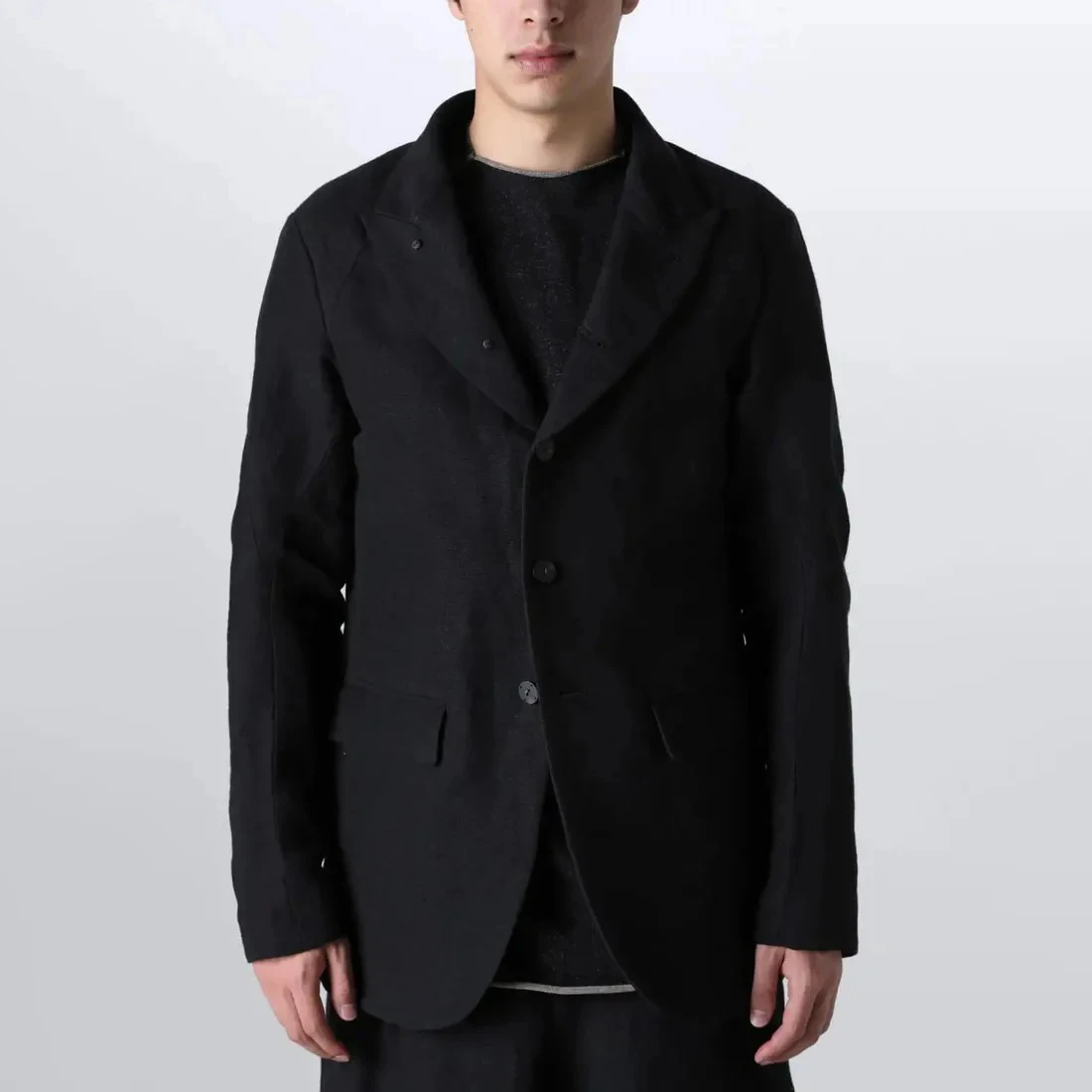 YOJI OOAK Japanese original design suit collar jacket top single breasted slim black casual suit man
YOJI OOAK Japanese original design suit collar jacket top single breasted slim black casual suit man