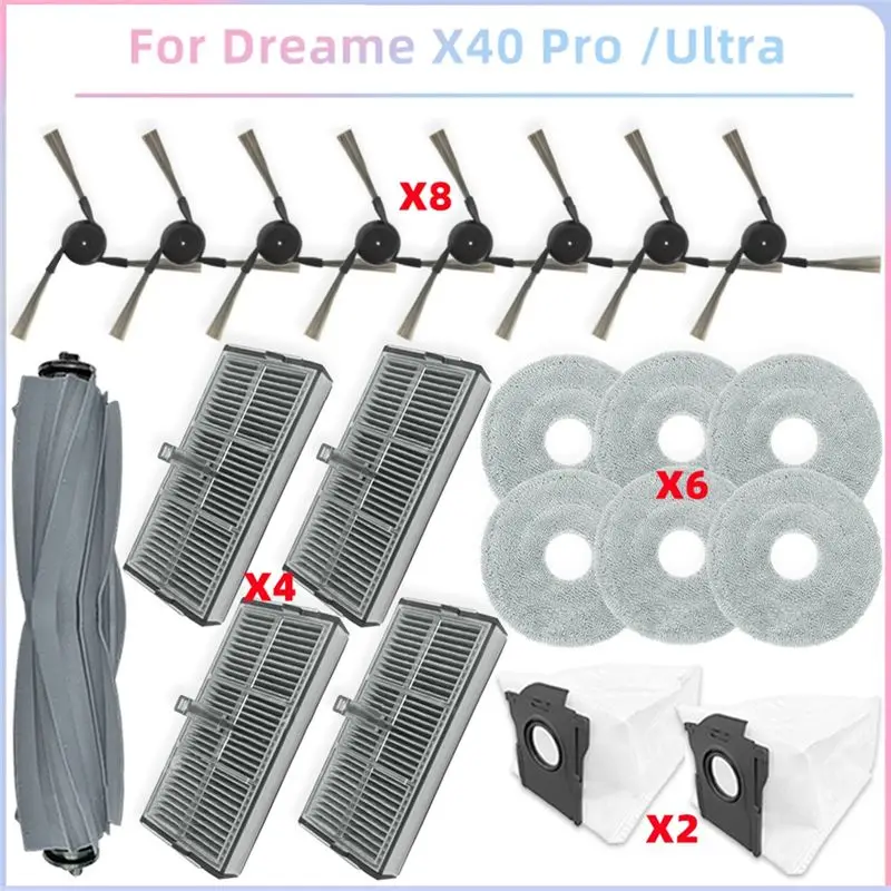 AT05-For Dreame X40 Ultra / L40 Ultra, MOVA P10 Pro Ultra Parts Main Roller Side Brush Hepa Filter Dust Bags
AT05-For Dreame X40 Ultra / L40 Ultra, MOVA P10 Pro Ultra Parts Main Roller Side Brush Hepa Filter Dust Bags