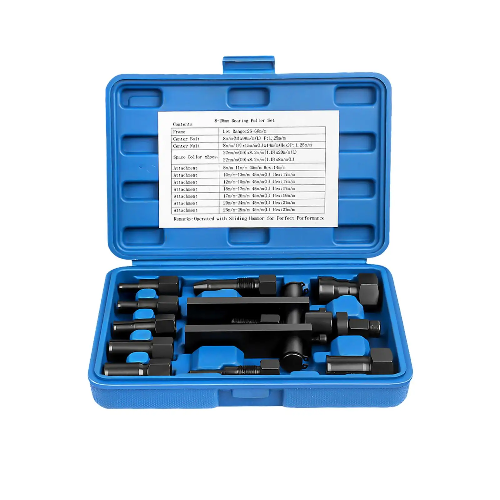 Motorcycle Bearing Extractors Portable Blue Storage Box Kit for Wheel Hub Repair and Bearing Removal
Motorcycle Bearing Extractors Portable Blue Storage Box Kit for Wheel Hub Repair and Bearing Removal