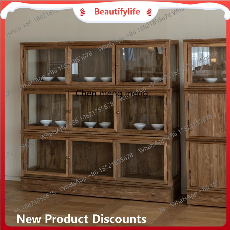 Medieval style solid wood cabinet study combination bookcase wabi wind living room whole wall shelf H
Medieval style solid wood cabinet study combination bookcase wabi wind living room whole wall shelf H