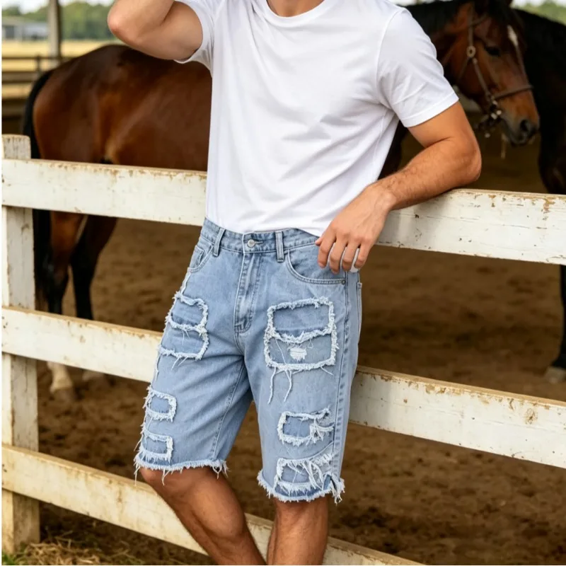 Classic Jorts Men's Denim Shorts European American Vintage Patchwork Trendy Slim Fit Heavy Washed Five Pants
Classic Jorts Men's Denim Shorts European American Vintage Patchwork Trendy Slim Fit Heavy Washed Five Pants